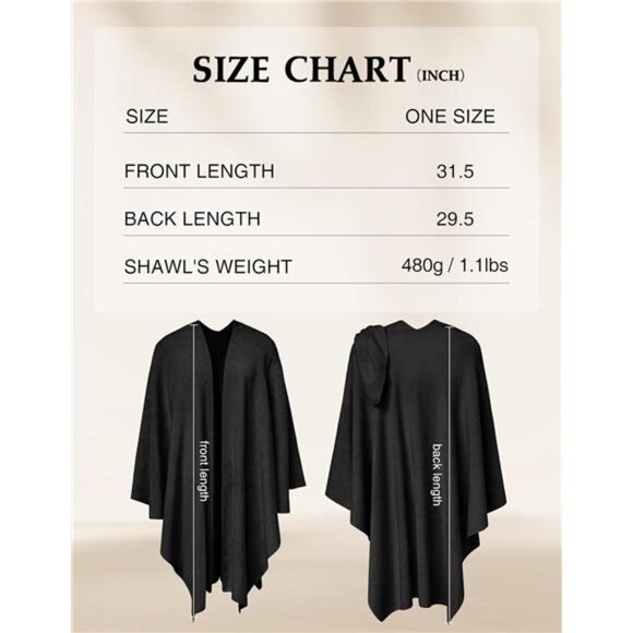 Womens Large Cross Front Poncho Sweater Wrap Topper Knitted Elegant Shawls Cape - Picture 6 of 7